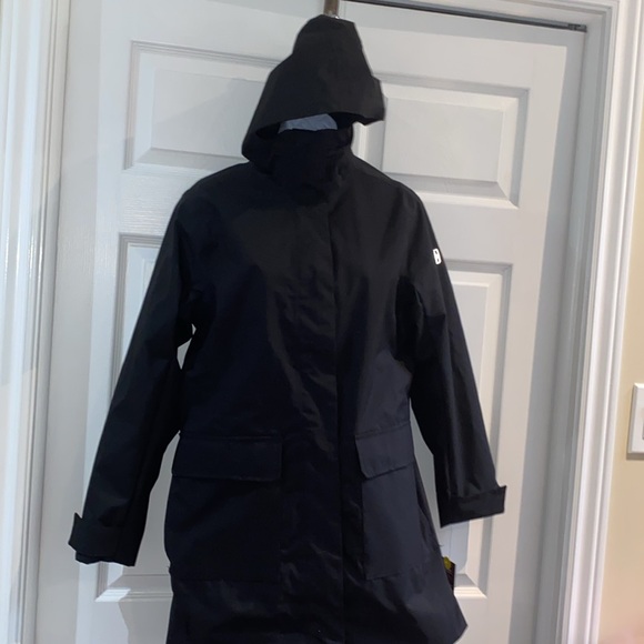 Swiss Tech Ladies Waterproof Rain Jacket with Hood Size Small Black - Picture 2 of 13